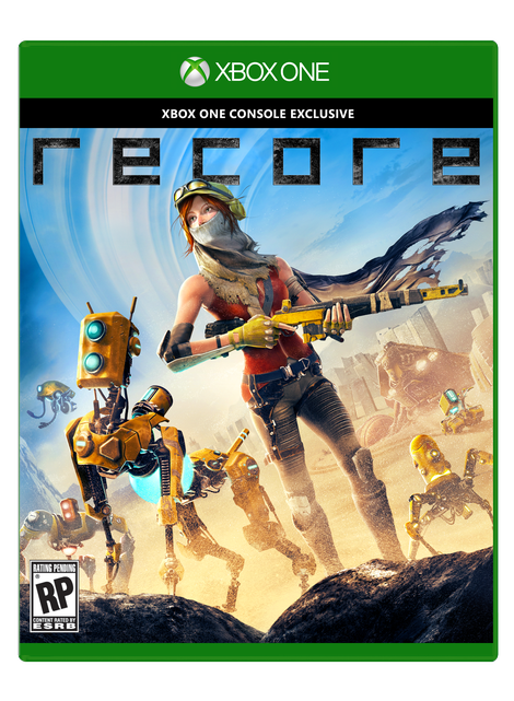 ReCore’s retail box. T8-NK was featured on it, but didn’t get added to the game until nearly a year later.